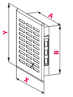 KRATKA WENTYLACYJNA 140 x 210 mm Z ŻALUZJĄ