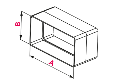 ŁĄCZNIK KANAŁU PŁASKIEGO 55 x 110 mm