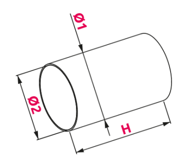 KANAŁ OKRĄGŁY fi 100 mm / 0.5 m