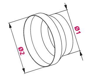 REDUKCJA KANAŁU OKRĄGŁEGO 125 / 100 mm
