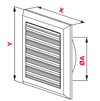 KRATKA WENTYLACYJNA 140 x 140 mm Z ŻALUZJĄ BRĄZOWA