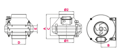 WENTYLATOR PROMIENIOWY WP100