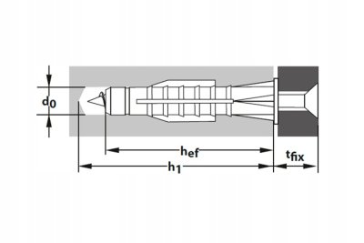 KOŁEK ROZPOROWY UNIWERSALNY TOX TRIKA 8 x 51 mm 100 szt.