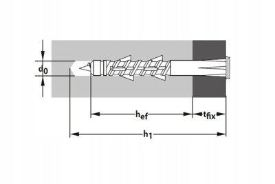 KOŁEK ROZPOROWY PRZEDŁUŻANY TETRAFIX XL 6 x 65 mm 50 szt.