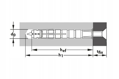 KOŁEK ROZPOROWY DO KRATÓWEK TOX BIZEPS 6 x 70 mm 50 szt.