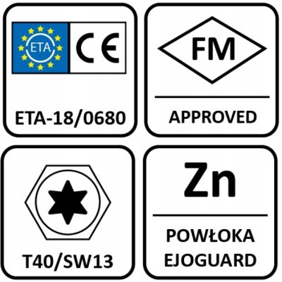 WKRĘT EJOGUARD DO PŁYT WARSTWOWYCH 6,3 x 80 mm 100 szt.