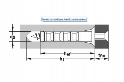 KOŁEK ROZPOROWY GAZBETON TOX Ytox - GB 10/55 25 szt.