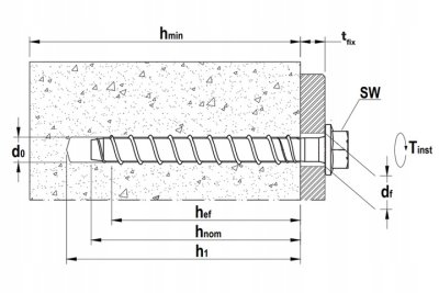 WKRĘT ŚRUBA DO BETONU EJOT JC2-Plus 10 x 90 mm