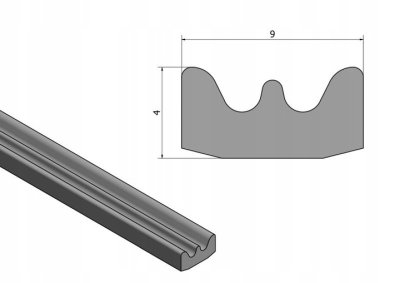 USZCZELKA DO OKIEN DRZWI EPDM TYP E BIAŁA 6 m