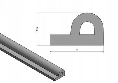 USZCZELKA DO OKIEN DRZWI EPDM TYP P BIAŁA 6 m