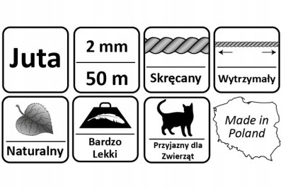 SZNUREK JUTOWY 50 m 100 g