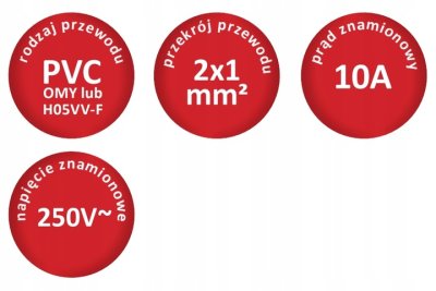 PRZEDŁUŻACZ ELEKTRYCZNY OGRODOWY 10 m