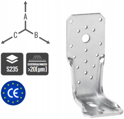 KĄTOWNIK Z PRZETŁOCZENIEM DO KOTWIENIA 285x90x65x4.0