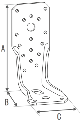 KĄTOWNIK Z PRZETŁOCZENIEM DO KOTWIENIA 285x90x65x4.0