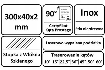 KĄTOWNIK STOLARSKI NIERDZEWNY 300 mm