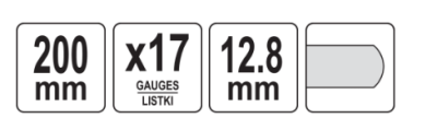 SZCZELINOMIERZ 200 mm 17 LISTKÓW, 0.02 - 1 mm