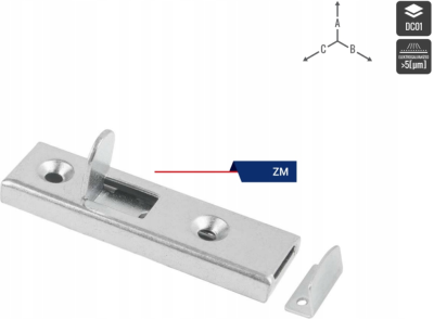 ZASUWKA MEBLOWA 60x17 mm