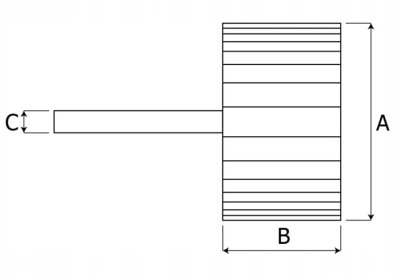 ŚCIERNICA LISTKOWA TRZPIENIOWA P40 Ø50 x 20 x 6 mm