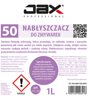 ZESTAW PŁYN MYJĄCY DO ZMYWAREK 20 l + NABŁYSZCZACZ 2 l