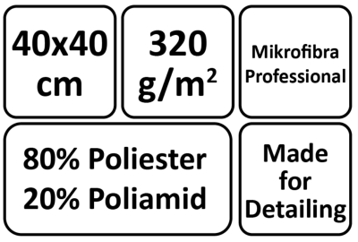 MIKROFIBRA SZARA 40 x 40 cm
