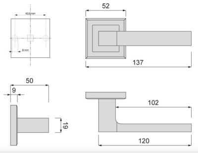 KLAMKA DRZWIOWA K-421-03 AB DECO