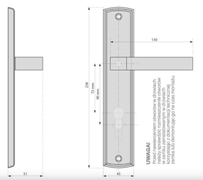 KLAMKA K-428-90 G8/G2 DECO