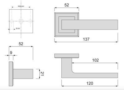 KLAMKA DRZWIOWA K-461-03 G2 CUBE