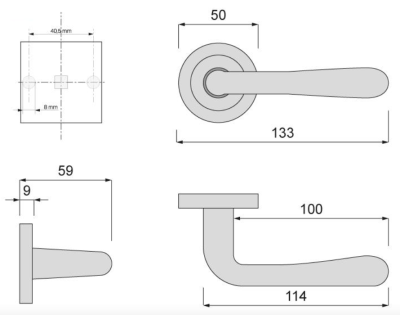 KLAMKA DRZWIOWA K-481-01 P1 KARO