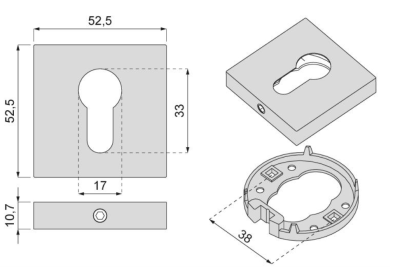 TARCZKA DO KLAMKI K-007-13 G5