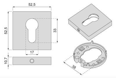 TARCZKA DO KLAMKI K-007-13 G8