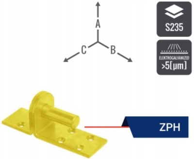 ZACZEP ZAWIASA PASOWEGO 115x35x4.0