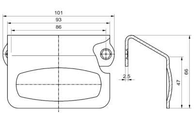 POCHWYT DRZWIOWY DO FURTEK P6 INOX NIERDZEWNY