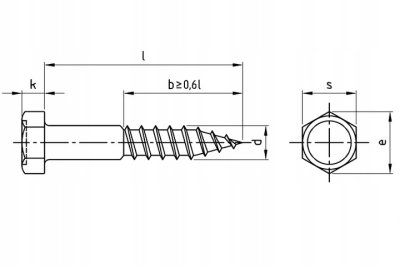 WKRĘTY NIERDZEWNE Z ŁBEM NA KLUCZ INOX 8 x 180 mm 10 szt.