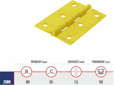 ZAWIAS SPLATANY 80x55x1.5