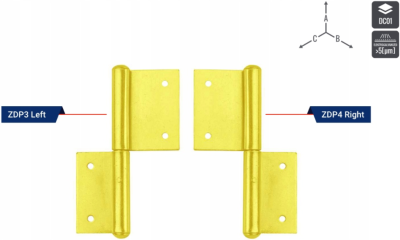 ZAWIAS DRZWIOWY PŁETWOWY LEWY 100 mm