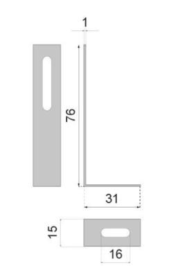 KĄTOWNIK MEBLOWY KN-380 75 x 30 x 15 x 1.0 mm