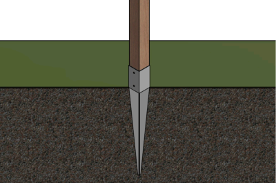 PODSTAWA SŁUPA WBIJANA 60 x 60 mm