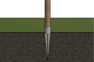 PODSTAWA SŁUPA WBIJANA DO ZIEMI Ø80