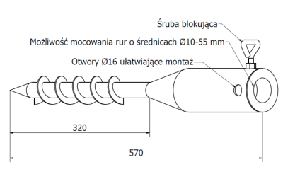 PODSTAWA WKRĘCANA DO PARASOLA OGRODOWEGO