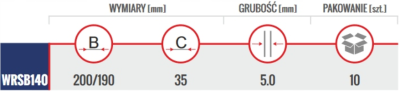 WRZECIĄDZ Z SKOBLEM WBIJANY 200/190x35x5.0