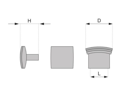 GAŁKA MEBLOWA KWADRATOWA GM-313 G6 CHROM MAT