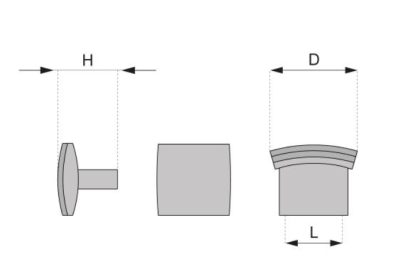 GAŁKA MEBLOWA KWADRATOWA GM-313 P2 CZARNY MAT