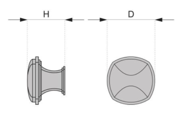 GAŁKA MEBLOWA KWADRATOWA GM-712 P2 CZARNY MAT