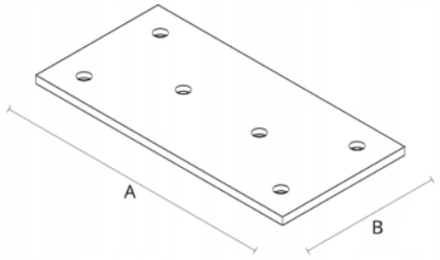 PŁYTKA PERFOROWANA ŁĄCZNIK PŁASKI 80x40x2.0