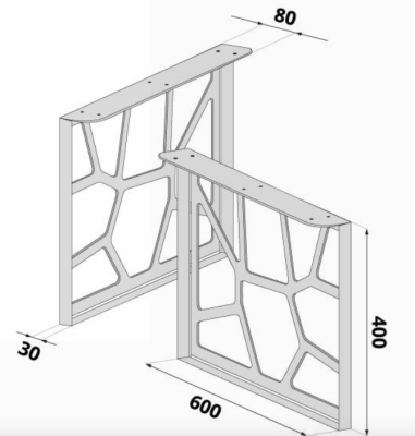 NOGI STOLIKA KAWOWEGO CZARNY MAT Z-6891 PRATO KOMPLET L+P