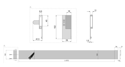 FRONT WEWNĘTRZNY DO SZUFLADY DiBOX PKF-900 ANTRACYT