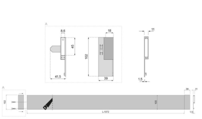 FRONT WEWNĘTRZNY DO SZUFLADY DiBOX PKF-902 ANTRACYT