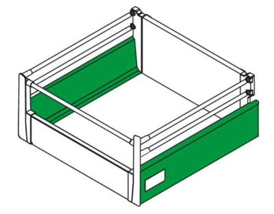 SZUFLADA PREMIUM BOX PK-95 L-270 POPIEL (BEZ TYLNICH MOCOWAŃ)