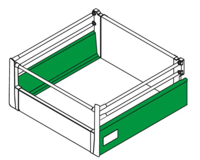 SZUFLADA PREMIUM BOX PK-95 L-400 BIAŁY (BEZ TYLNICH MOCOWAŃ)