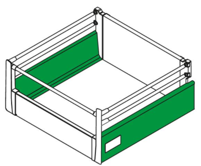 SZUFLADA PREMIUM BOX PK-95 L-400 POPIEL (BEZ TYLNICH MOCOWAŃ)